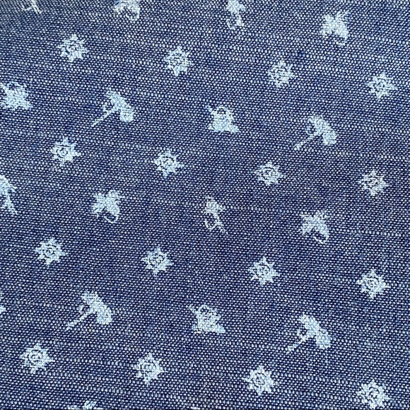 Eddie Bauer Classic Fit Chambray Print Button Down Shirt - Picture 8 of 12